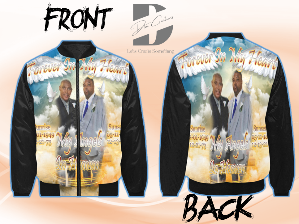DESIGN MY OWN ALL OVER BOMBER OR HOODIE