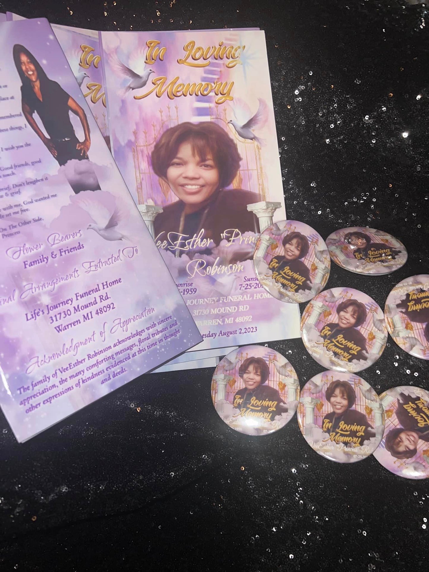 Custom Memorial Buttons