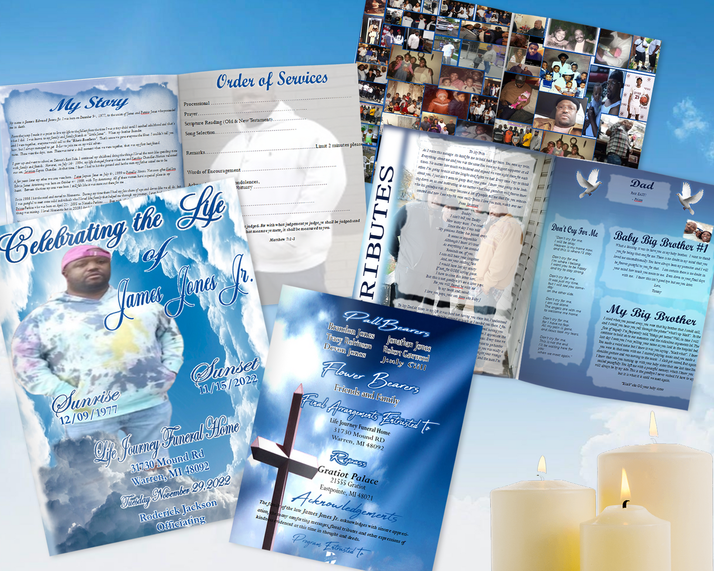 Obituaries Program Services 8.5 X 11 Booklet